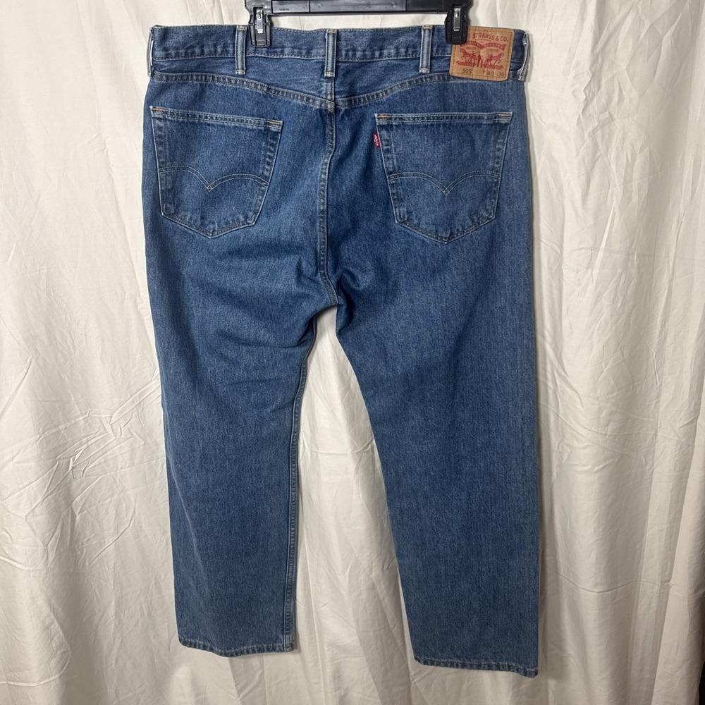 Levis 505 Jeans Mens‎ 40x30 Blue Medium Wash Cotton Straight Fit Workwear